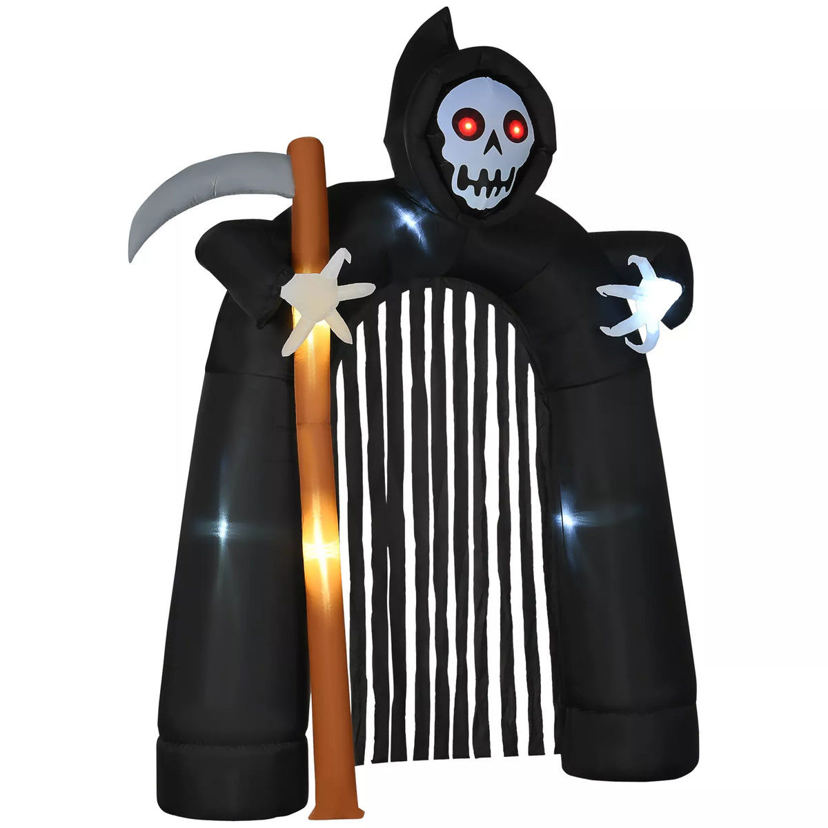 Outsunny Aufblasbarer Sensenmann Halloween-Deko - 1,9m Mit LED