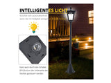Solar Gartenlaterne Laterne Wegleuchte mit LED 40 Lumen Schwarz 18 x 18 x 160cm