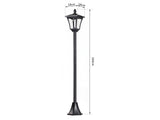Solar Gartenlaterne Laterne Wegleuchte mit LED 40 Lumen Schwarz 18 x 18 x 160cm
