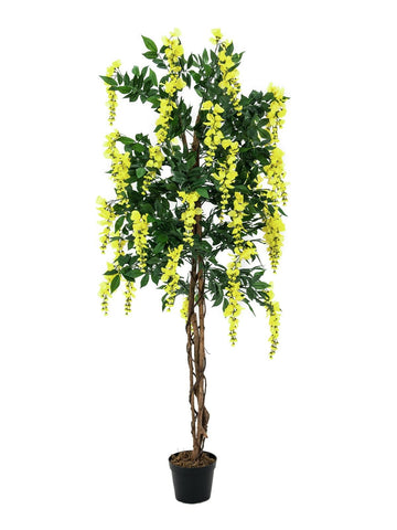Künstlicher Wisteria Goldregenbaum gelb 1,50 - 1,80 Meter