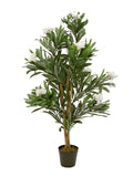 Künstlicher Oleanderbaum, rosa oder weiße Blüten,  mit Seidenblättern. 120 - 150 cm. Pflegefrei.
