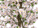 Künstlicher Kirschbaum mit 3 Naturstämmen, rosa 180 cm