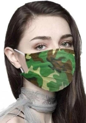 MNS Atemschutzmasken "OP-Maske" 3-lagig, Camouflage