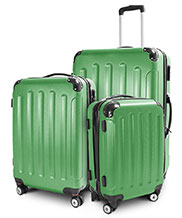 Reisekoffer-Set, 3 teilig, grün