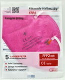 FFP2 Pink Atemschutzmasken Sondermodell 5-lagig. (CE2841 EN 149:2001 + A1:2009)