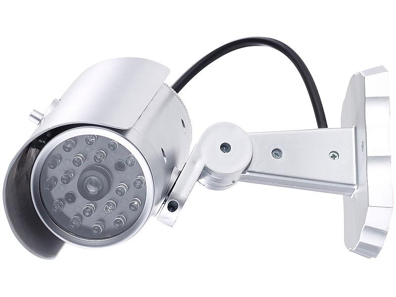 Überwachungskamera-Attrappe (Aluminium, LED-Leuchte)
