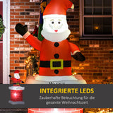 Aufblasbarer Weihnachtsmann mit Schornstein 2,10 m aufblasbar LED-Licht Weihnachtsdeko