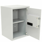 Stahl-Tresor 50x35 cm, 35 cm Breite,  mit elektronischem Zahlenschloss und digitalem Display, 22 Kilo. Schwarz
