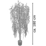 Künstliche Trauerweide Weidenbaum mit Naturstamm 180 cm