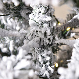 Weihnachtsbaum Tannenbaum Christbaum LED Lichtfaser Stern, grünweiß, 180 cm