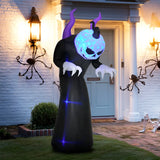 Aufblasbare Halloween-Dekoration – Kürbisgespenst mit LED-Beleuchtung, 210cm