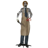 Animierte Halloween-Dekoration – Kettensägenmörder mit Sound & LED, 170 cm