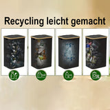 Waschbarer Recycling-Eimer 100 Liter – robust, platzsparend und faltbar