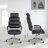 Lederbürostuhl CAMPA – maximaler Komfort bis 135 kg