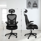 ROSE ergonomischer und vielfach einstellbarer Chefsessel, Mesh-Stoff, schwitzfrei.