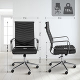 Moderner Leder-Bürostuhl CANY: Stil und Komfort in Perfektion. Und doch bequem.
