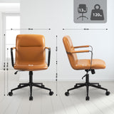 Bürostuhl HILDE, echtes Büffelleder, ergonomisch, belastbar bis 120 kg