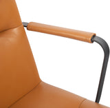 Bürostuhl HILDE, echtes Büffelleder, ergonomisch, belastbar bis 120 kg