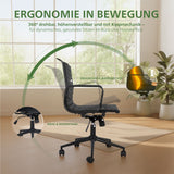 Bürostuhl BAKERS, Leder schwarz