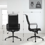 Bürostuhl NELSON, Leder schwarz