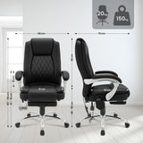 Massagesessel als Leder-Chefsessel RUBIN mit Liegefunktion. Bis 150 kg.