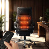 Massagesessel als Leder-Chefsessel SIMBA mit Liegefunktion. Bis 150 kg.