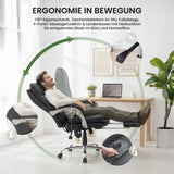 Massagesessel als Leder-Chefsessel SIMBA mit Liegefunktion. Bis 150 kg.