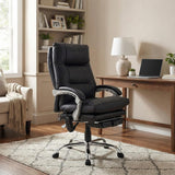 Massagesessel als Leder-Chefsessel SIMBA mit Liegefunktion. Bis 150 kg.