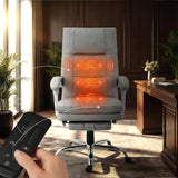 Massagesessel als Leder-Chefsessel SIMBA mit Liegefunktion. Bis 150 kg.