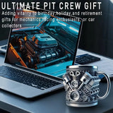 V8-Motor-Design Kaffeetasse – Handgefertigtes Highlight für Auto-Enthusiasten
