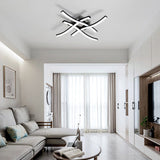 Schwarze LED-Deckenleuchte – dimmbare 24W Deckenlampe in Chrom-Alu für Büro, Wohnzimmer & Flur