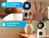 Überwachungskamera mit 2 Doppel-Objektiv und Bildschirm 6MP WLAN PTZ HD IP Kamera PIR Schwenkbar