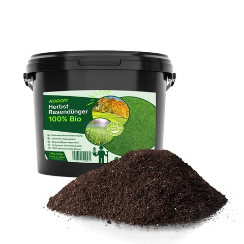 Rasendünger Herbst - kaliumreich, staubarmes Granulat. Bio-Rasendünger. 3kg,7kg, 20kg.