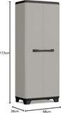Kunststoffschrank – 166×68×39 cm | 3 Böden | Mehrzweckschrank für Innen & Außen
