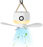 Mobiler Akku-Deckenventilator mit LED und Fernbedienung – 8000 mAh Akku