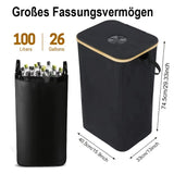 Waschbarer Recycling-Eimer 100 Liter – robust, platzsparend und faltbar
