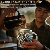 V8-Motor-Design Kaffeetasse – Handgefertigtes Highlight für Auto-Enthusiasten