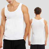 Herren Unterhemd – 5er Pack Tank Tops aus 100 % Baumwolle, weiß