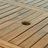 Wetterfester ausziehbarer Gartentisch aus Eukalyptusholz 150 bis 200x100x74cm