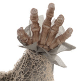 Animierte Halloween-Dekoration – Buckliger Skelettgeist mit Sound & LED, 160 cm