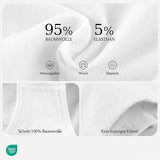 Damen Unterhosen – 5er Pack, hohe Taille, weiche Bio-Baumwolle, atmungsaktiv & elastisch, weinrot