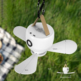 Mobiler Akku-Deckenventilator mit LED und Fernbedienung – 8000 mAh Akku