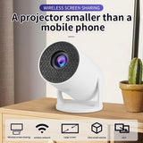 Mini-Beamer rundes Gehäuse, 4K UHD Heimkino Projektor LCD 5G WiFi Bluetooth Taschenkino für Iphone und Android (Kopie)