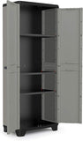 Kunststoffschrank – 166×68×39 cm | 3 Böden | Mehrzweckschrank für Innen & Außen
