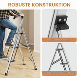 Extra schmale Aluminium-Klappleiter 110 cm. (Nur 5,3 cm Gesamtbreite)