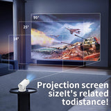 Mini-Beamer rundes Gehäuse, 4K UHD Heimkino Projektor LCD 5G WiFi Bluetooth Taschenkino für Iphone und Android (Kopie)