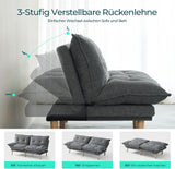 Bettsofa 3-Sitzer mit Schlaffunktion, Klappsofa, Schlafsofa mit Rückenlehne & Armlehnen. Bettfunktion