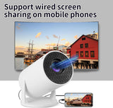 Mini-Beamer rundes Gehäuse, 4K UHD Heimkino Projektor LCD 5G WiFi Bluetooth Taschenkino für Iphone und Android (Kopie)