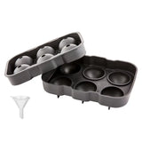 Coole Drinks, große Form: 6er-Silikon-Eiswürfelform für große runde Kugel-Eiswürfel