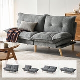 Bettsofa 3-Sitzer mit Schlaffunktion, Klappsofa, Schlafsofa mit Rückenlehne & Armlehnen. Bettfunktion